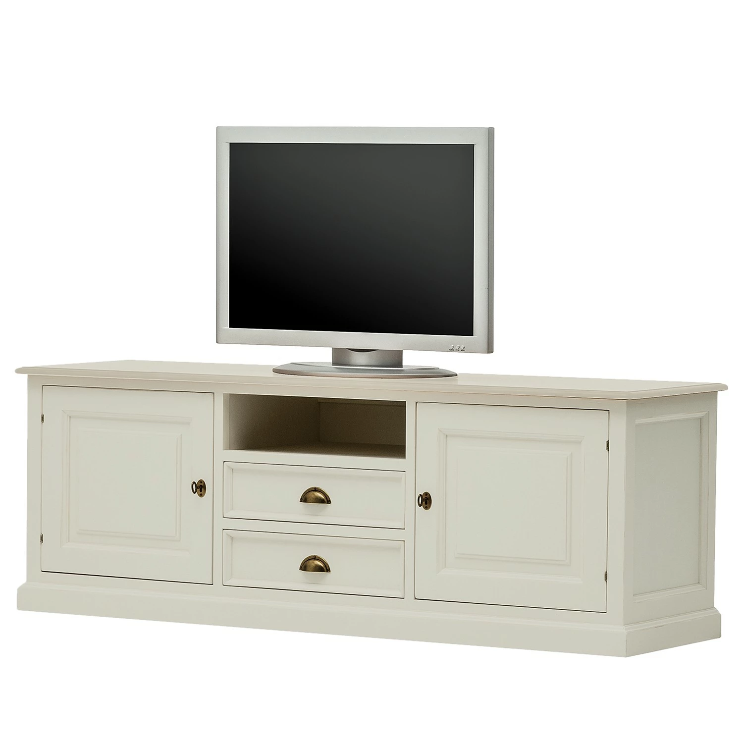 Ridgevalley TV-Lowboard Sollerön - Pinie Weiß / Messing 1 Ridgevalley TV-Lowboard Sollerön - Pinie Weiß / Messing