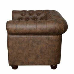 Ars manufacti Sofa Kamaru (2-Sitzer) Kunstleder - Schokolade/ Braun -Wohnzimmermöbel boutique en ligne 1000085215 220223 050 DETAILS P000000001000085215