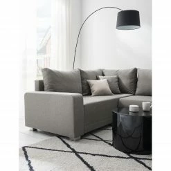 Fredriks Wohnlandschaft Togari - (mit Schlaffunktion) - Flachgewebe - Webstoff Sogol: Dunkelgrau - Longchair davorstehend rechts / Ottomane links -Wohnzimmermöbel boutique en ligne 1000085421 201130 15533300205 DETAILS P000000001000085421