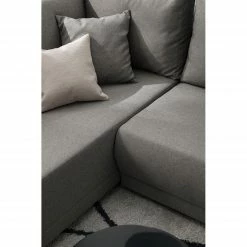 Fredriks Wohnlandschaft Togari - (mit Schlaffunktion) - Flachgewebe - Webstoff Sogol: Dunkelgrau - Longchair davorstehend rechts / Ottomane links -Wohnzimmermöbel boutique en ligne 1000085421 201130 15533300206 DETAILS P000000001000085421