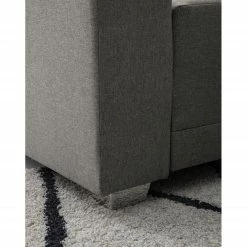 Fredriks Wohnlandschaft Togari - (mit Schlaffunktion) - Flachgewebe - Webstoff Sogol: Dunkelgrau - Longchair davorstehend rechts / Ottomane links -Wohnzimmermöbel boutique en ligne 1000085421 201130 15533300207 DETAILS P000000001000085421