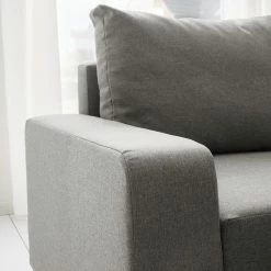 Fredriks Wohnlandschaft Togari - (mit Schlaffunktion) - Flachgewebe - Webstoff Sogol: Dunkelgrau - Longchair davorstehend rechts / Ottomane links -Wohnzimmermöbel boutique en ligne 1000085421 201130 15533300208 DETAILS P000000001000085421