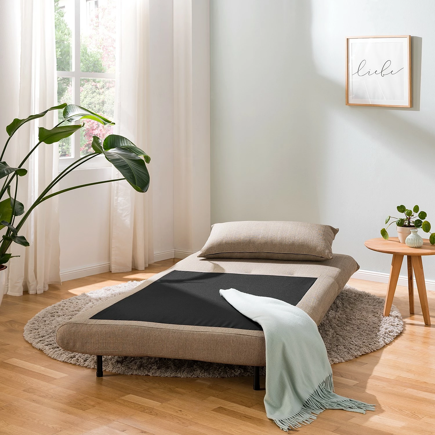 Mørteens Schlafsessel Ösmo Webstoff - Sandgrau 3 Mørteens Schlafsessel Ösmo Webstoff - Sandgrau – Bild 3