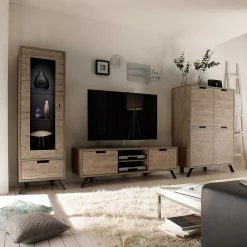 LC Spa Wohnwand Palma - Eiche Dekor - Ohne Wandboard