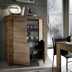 LC Spa Highboard Milano LC - Eiche Dunkel Dekor -Wohnzimmermöbel boutique en ligne 1000091586 201029 08255300134 MOOD DETAILS P000000001000091586 mood