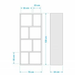 Temahome Regal Berlin - Walnuss - 70 x 159 cm 19 Temahome Regal Berlin - Walnuss - 70 x 159 cm -Wohnzimmermöbel boutique en ligne 1000094979 190926 12223200001 SKETCH DETAILS P000000001000094979 sketch