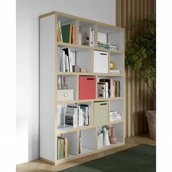 Temahome Regal Berlin - Weiß / Hellbraun - 150 x 198 cm -Wohnzimmermöbel boutique en ligne 1000094984 180712 10470152 MOOD GALLERYIMAGES P000000001000094984 mood