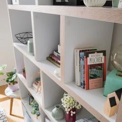 Temahome Regal Berlin - Weiß / Hellbraun - 150 x 198 cm -Wohnzimmermöbel boutique en ligne 1000094984 190215 10314100005 GALLERYIMAGES P000000001000094984