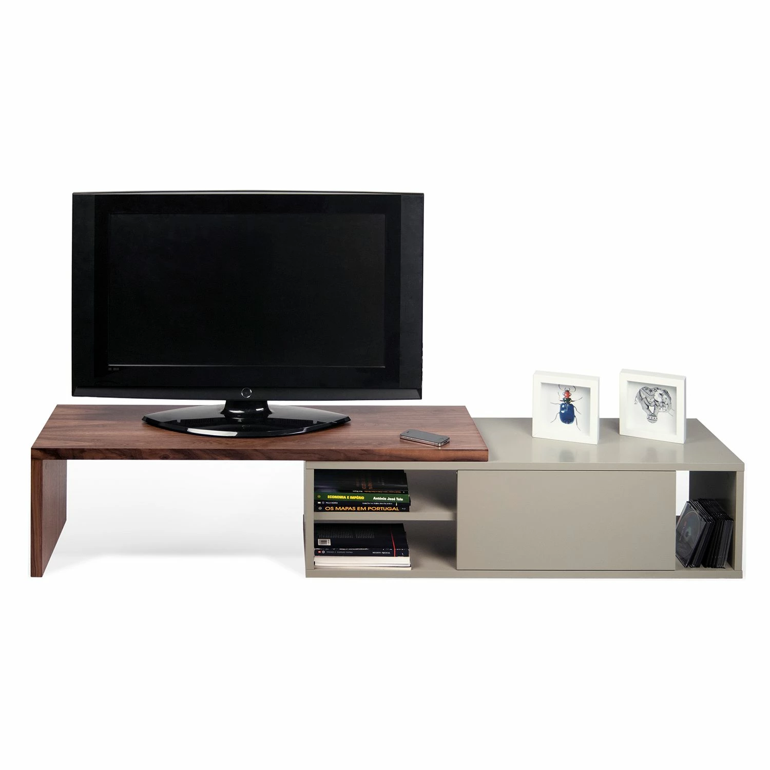 Temahome TV-Lowboard Echo - Grau / Walnuss 11 Temahome TV-Lowboard Echo - Grau / Walnuss – Bild 11