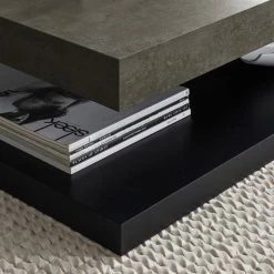 Temahome Couchtisch Detroit - Beton Dekor / Matt Schwarz -Wohnzimmermöbel boutique en ligne 1000095038 201016 13224200191 DETAILS P000000001000095038