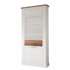 Trendteam Standvitrine Inuvik - Pinie Hell Dekor / Nußbaum Dekor - Ohne Beleuchtung