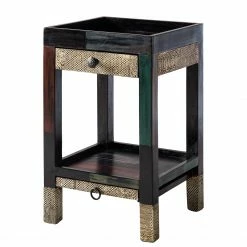 Wolf-Möbel Beistelltisch Goa I - Mango teilmassiv - Mango Dunkelbraun