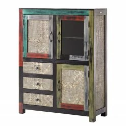 Wolf-Möbel Highboard Goa II - Mango teilmassiv - Mango Dunkelbraun