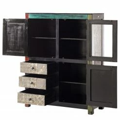 Wolf-Möbel Highboard Goa II - Mango teilmassiv - Mango Dunkelbraun 12 Wolf-Möbel Highboard Goa II - Mango teilmassiv - Mango Dunkelbraun -Wohnzimmermöbel boutique en ligne 1000104040 191106 09425400022 DETAILS P000000001000104040