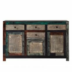 Wolf-Möbel Sideboard Goa II - Akazie / Mango teilmassiv - Mehrfarbig -Wohnzimmermöbel boutique en ligne 1000104047 191024 17483500016 DETAILS P000000001000104047