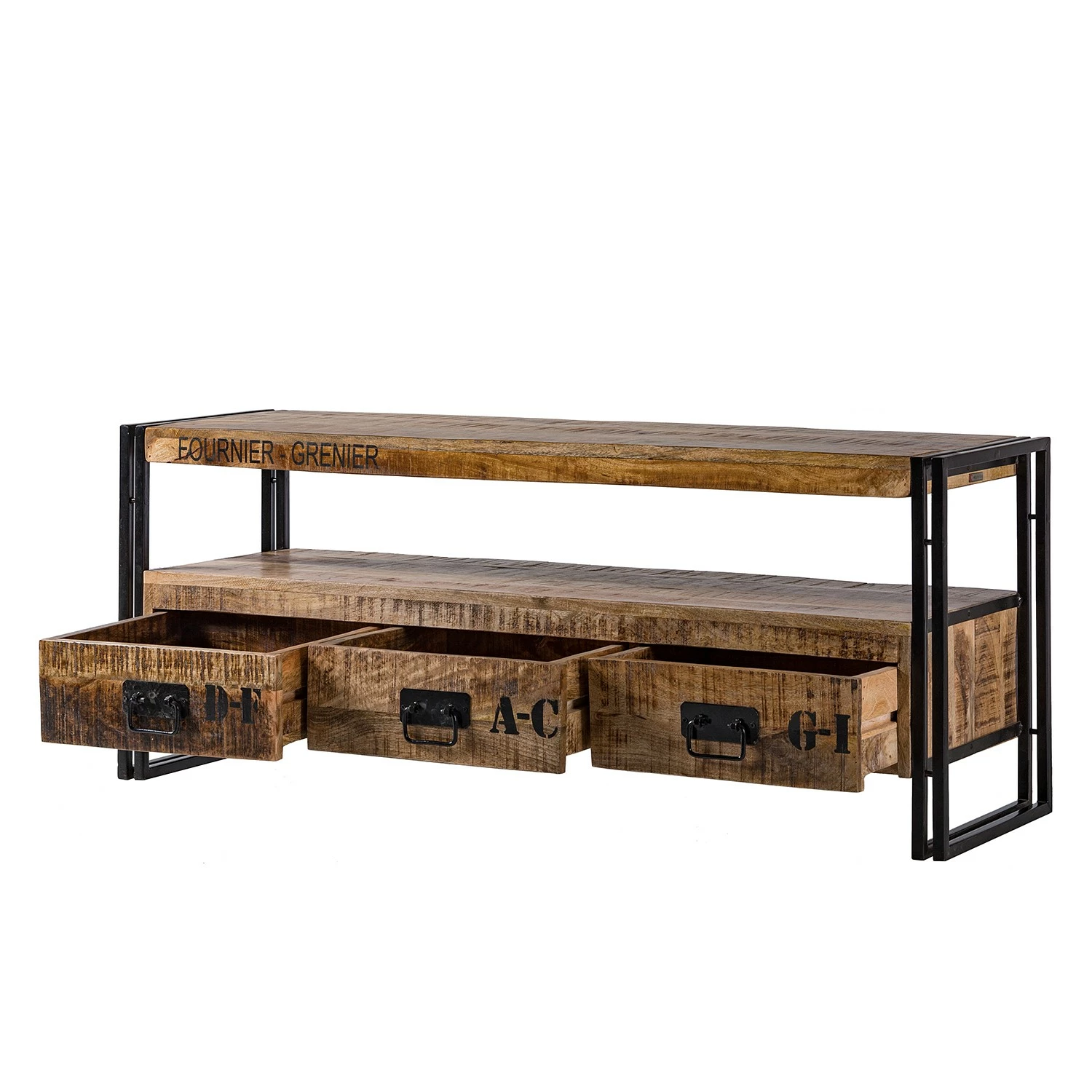 Wolf-Möbel TV-Lowboard Iron - Mango massiv / Eisen 8 Wolf-Möbel TV-Lowboard Iron - Mango massiv / Eisen – Bild 8