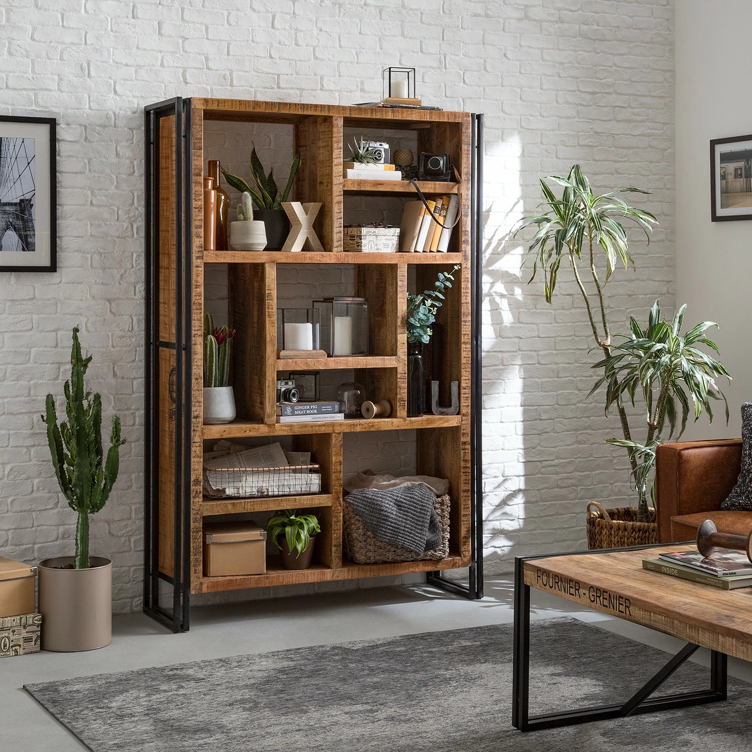 Wolf-Möbel Regal Iron II - Mango massiv / Eisen 2 Wolf-Möbel Regal Iron II - Mango massiv / Eisen – Bild 2