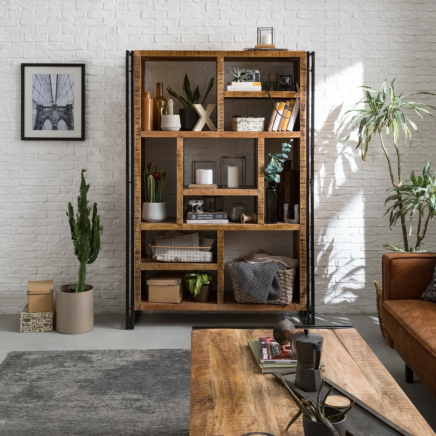 Wolf-Möbel Regal Iron II - Mango massiv / Eisen 3 Wolf-Möbel Regal Iron II - Mango massiv / Eisen – Bild 3