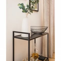 Mooved Servierwagen Enmore - Glas / Metall - Matt Schwarz -Wohnzimmermöbel boutique en ligne 1000112660 190711 09113000014 DETAILS P000000001000112660