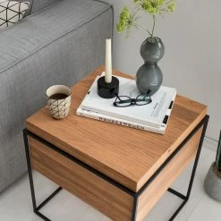 Studio Copenhagen Beistelltisch Cubus I - Eiche Massiv / Metall - Eiche -Wohnzimmermöbel boutique en ligne 1000114081 190417 14473400027 GALLERYIMAGES P000000001000114081