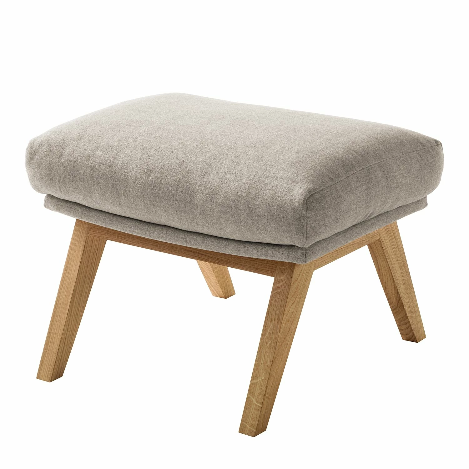 Studio Copenhagen Polsterhocker Hepburn I - Webstoff Milan: Beige - Eiche Dunkel 1 Studio Copenhagen Polsterhocker Hepburn I - Webstoff Milan: Beige - Eiche Dunkel