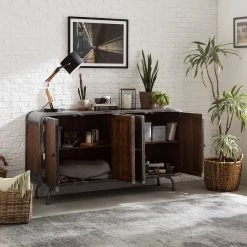 Ars manufacti Sideboard Wharton II - Akazie teilmassiv / Stahl -Wohnzimmermöbel boutique en ligne 1000114890 200402 18281600105 MOOD DETAILS P000000001000114890 mood