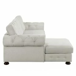 Velvet Studio Ecksofa Marau - Kies - Longchair davorstehend links -Wohnzimmermöbel boutique en ligne 1000115661 200728 11055600003 DETAILS P000000001000115661