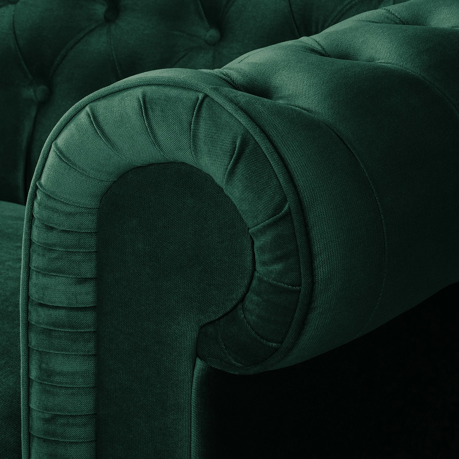 Maison Belfort Chesterfield Sessel Pintano - Antikgrün 5 Maison Belfort Chesterfield Sessel Pintano - Antikgrün – Bild 5