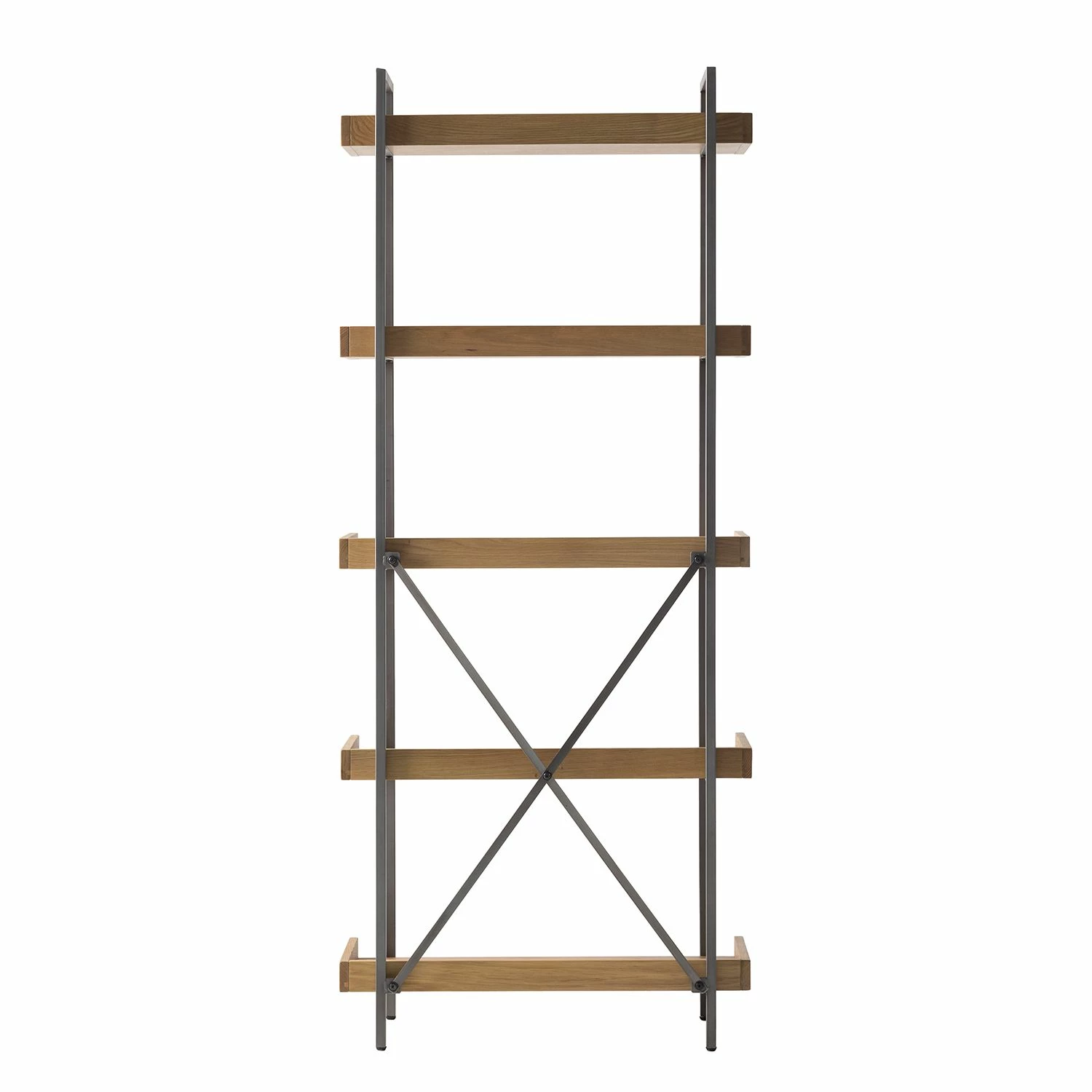 Ars manufacti Bücherregal Dharai I - Echtholzfurnier / Metall - Eiche / Silber 6 Ars manufacti Bücherregal Dharai I - Echtholzfurnier / Metall - Eiche / Silber – Bild 6