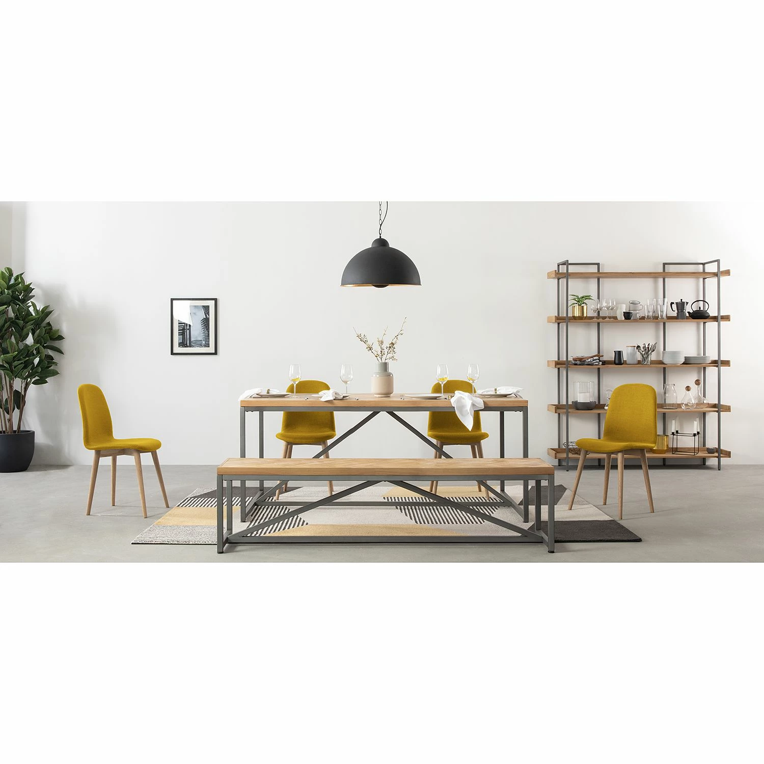 Ars manufacti Bücherregal Dharai I - Echtholzfurnier / Metall - Eiche / Silber 3 Ars manufacti Bücherregal Dharai I - Echtholzfurnier / Metall - Eiche / Silber – Bild 3