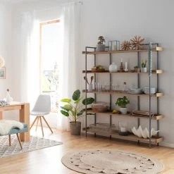 Ars manufacti Bücherregal Dharai II - Echtholzfurnier / Metall - Eiche / Silber 14 Ars manufacti Bücherregal Dharai II - Echtholzfurnier / Metall - Eiche / Silber -Wohnzimmermöbel boutique en ligne 1000117167 180912 12435706 MOOD GALLERYIMAGES P000000001000117167 mood