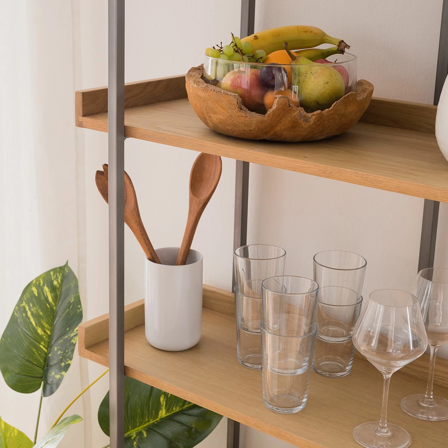 Ars manufacti Bücherregal Dharai II - Echtholzfurnier / Metall - Eiche / Silber 10 Ars manufacti Bücherregal Dharai II - Echtholzfurnier / Metall - Eiche / Silber – Bild 10