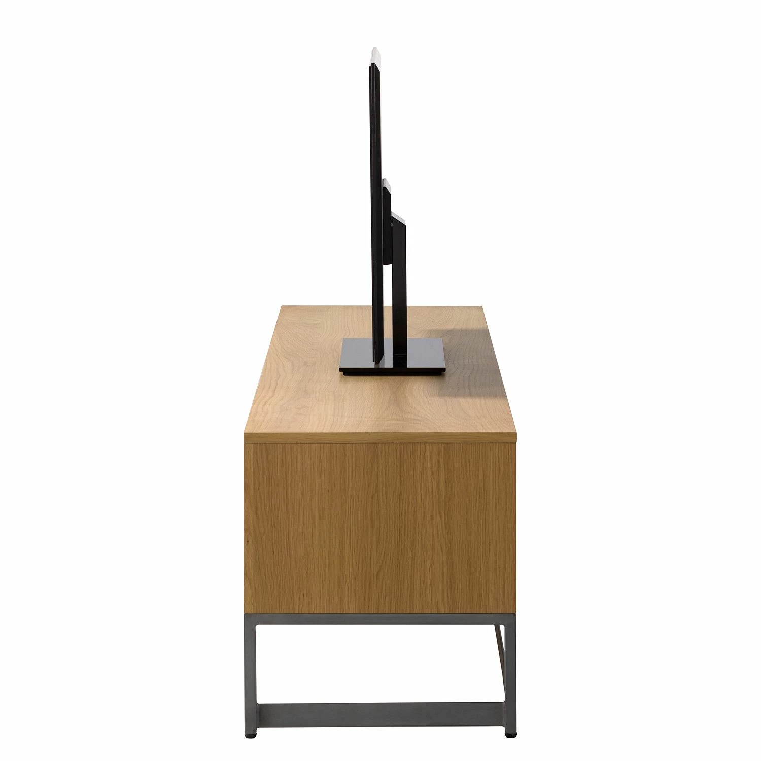 Ars manufacti TV-Lowboard Dharai - Echtholzfurnier / Metall - Eiche / Silber 6 Ars manufacti TV-Lowboard Dharai - Echtholzfurnier / Metall - Eiche / Silber – Bild 6