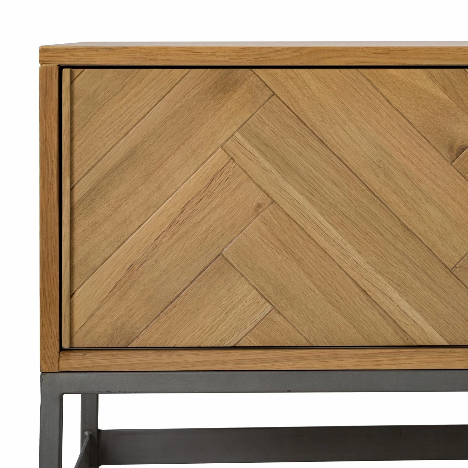 Ars manufacti TV-Lowboard Dharai - Echtholzfurnier / Metall - Eiche / Silber 8 Ars manufacti TV-Lowboard Dharai - Echtholzfurnier / Metall - Eiche / Silber – Bild 8