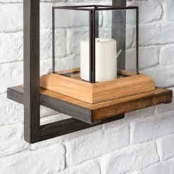 Ars manufacti Wandregal Manchester - Akazie massiv / Metall - Akazie / Anthrazit - 22 x 85 cm -Wohnzimmermöbel boutique en ligne 1000117172 180820 08335910 GALLERYIMAGES P000000001000117172