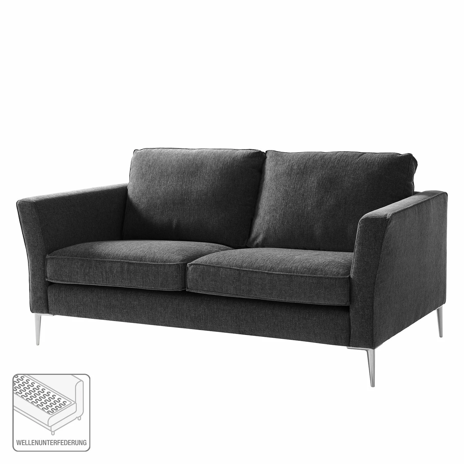 Fredriks Sofa Mirabela (2-Sitzer) - Schwarz meliert 2 Fredriks Sofa Mirabela (2-Sitzer) - Schwarz meliert – Bild 2