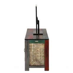 Wolf-Möbel TV-Lowboard Goa III - Mango teilmassiv - Mango Dunkelbraun / Blau -Wohnzimmermöbel boutique en ligne 1000117580 191106 09425500047 DETAILS P000000001000117580