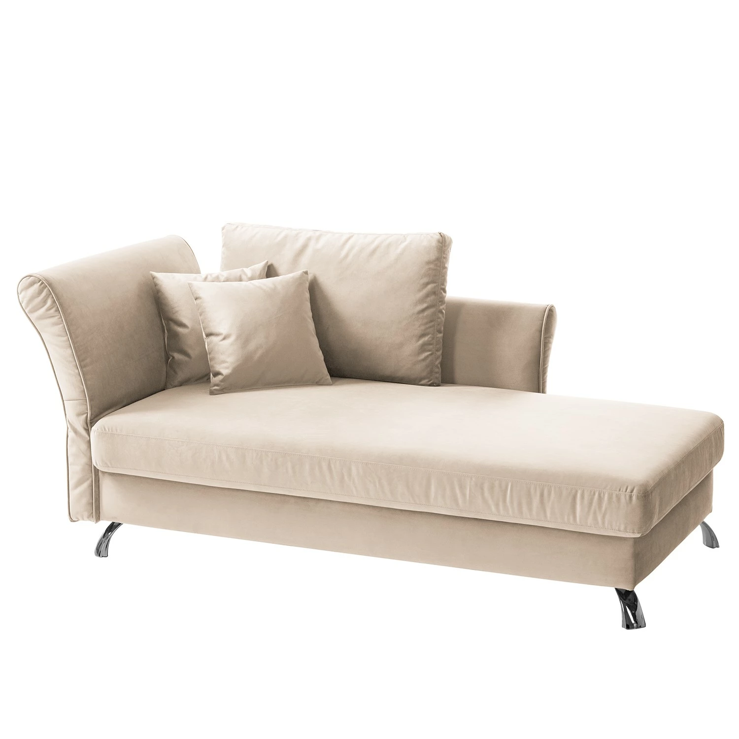 Jack & Alice Recamiere Habay - Microfaser - Hellbeige - Armlehne davorstehend links 1 Jack & Alice Recamiere Habay - Microfaser - Hellbeige - Armlehne davorstehend links