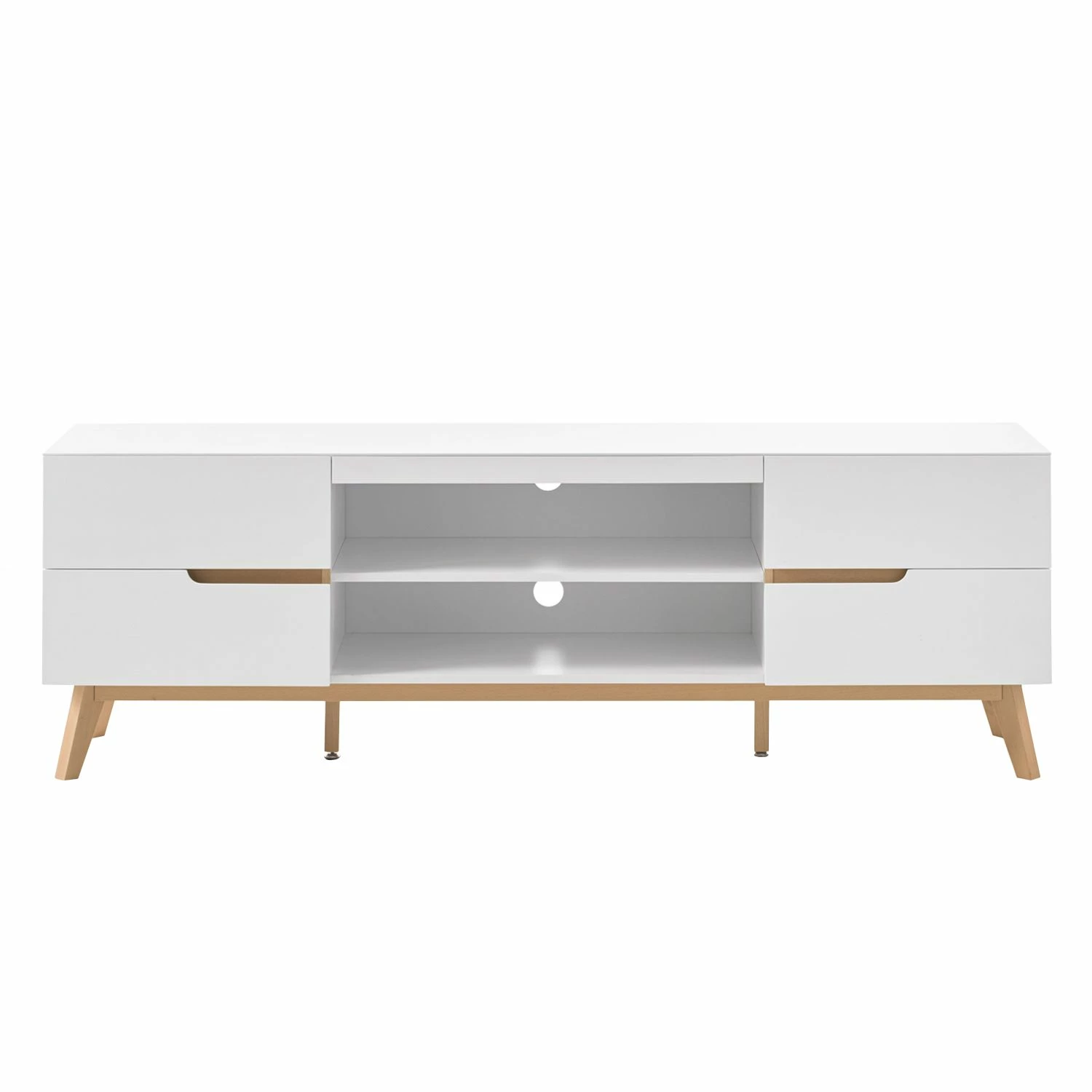 Mørteens TV-Lowboard Tenabo - Matt Weiß / Asteiche 6 Mørteens TV-Lowboard Tenabo - Matt Weiß / Asteiche – Bild 6