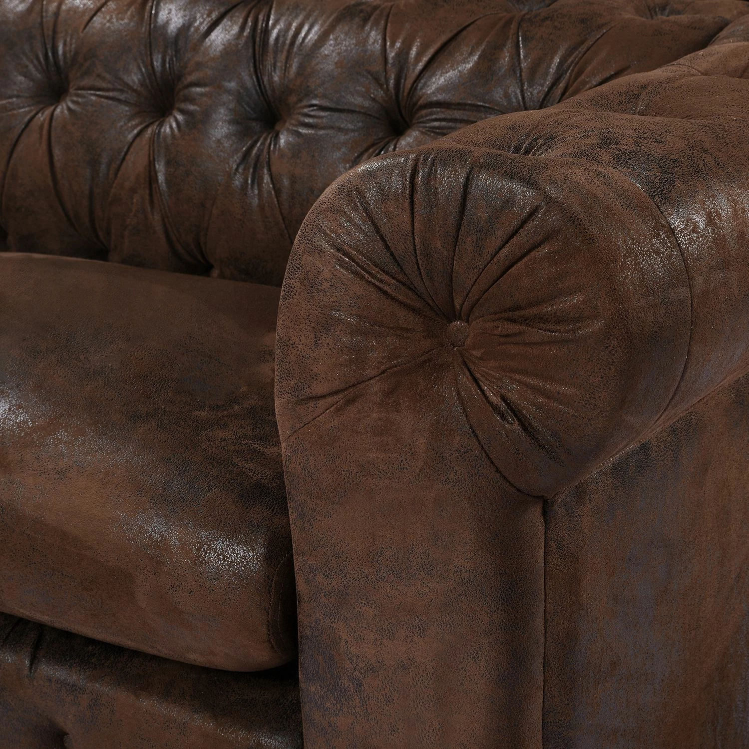 Ars manufacti Sofa Cayley (3-Sitzer) - Antiklederlook - Braun 6 Ars manufacti Sofa Cayley (3-Sitzer) - Antiklederlook - Braun – Bild 6