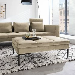 Studio Copenhagen Polsterhocker Madison Samt - Samt Shyla: Beige -Wohnzimmermöbel boutique en ligne 1000120263 190510 11292900100 MOOD GALLERYIMAGES P000000001000120263 mood