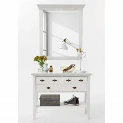 Maison Belfort Konsolentisch Bergen I - Kiefer massiv - Kiefer Weiß - Breite: 102 cm -Wohnzimmermöbel boutique en ligne 1000120679 211122 08322801696 MOOD DETAILS P000000001000120679 mood