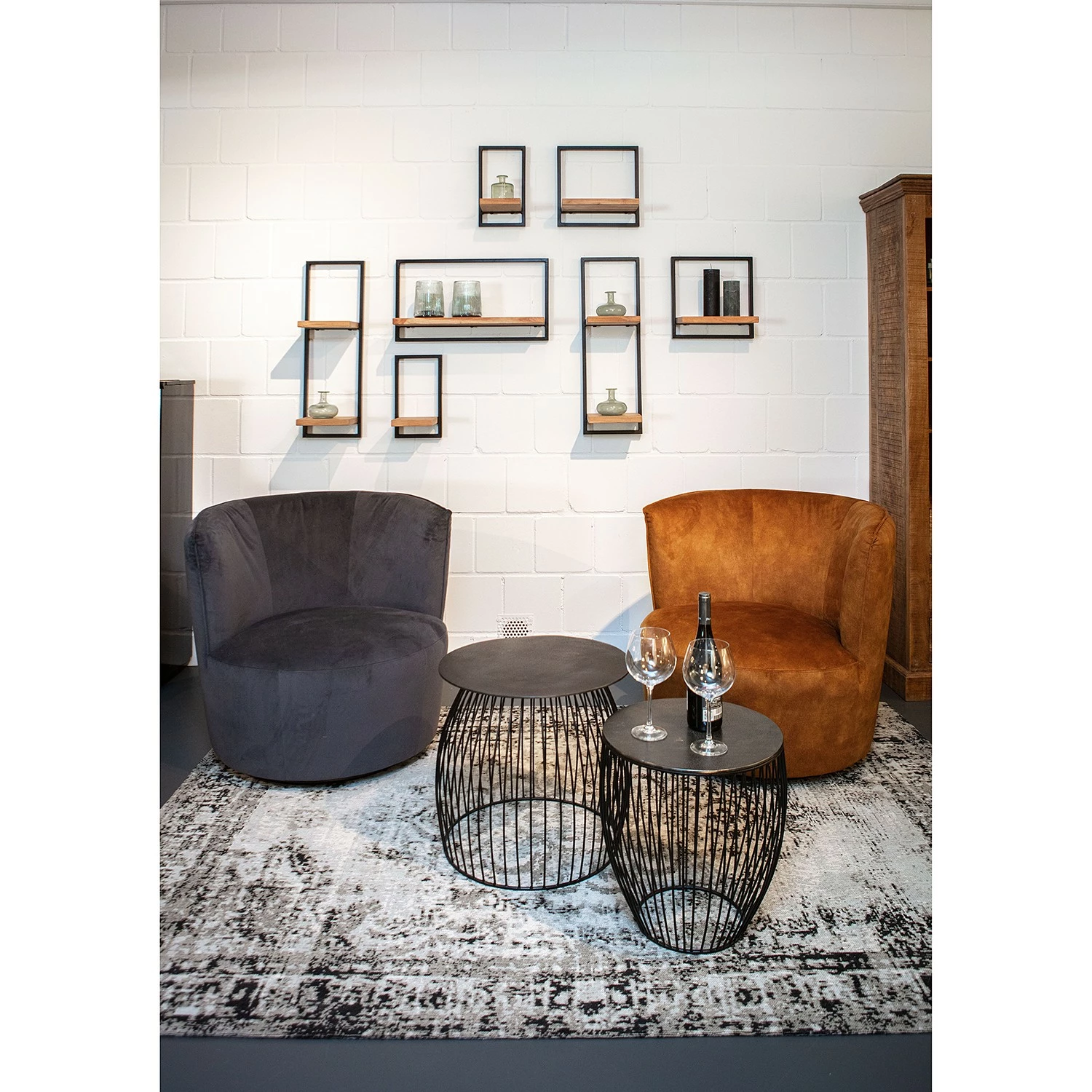 Ars manufacti Beistelltisch Hakuba - Metall - Steingrau / Schwarz 2 Ars manufacti Beistelltisch Hakuba - Metall - Steingrau / Schwarz – Bild 2