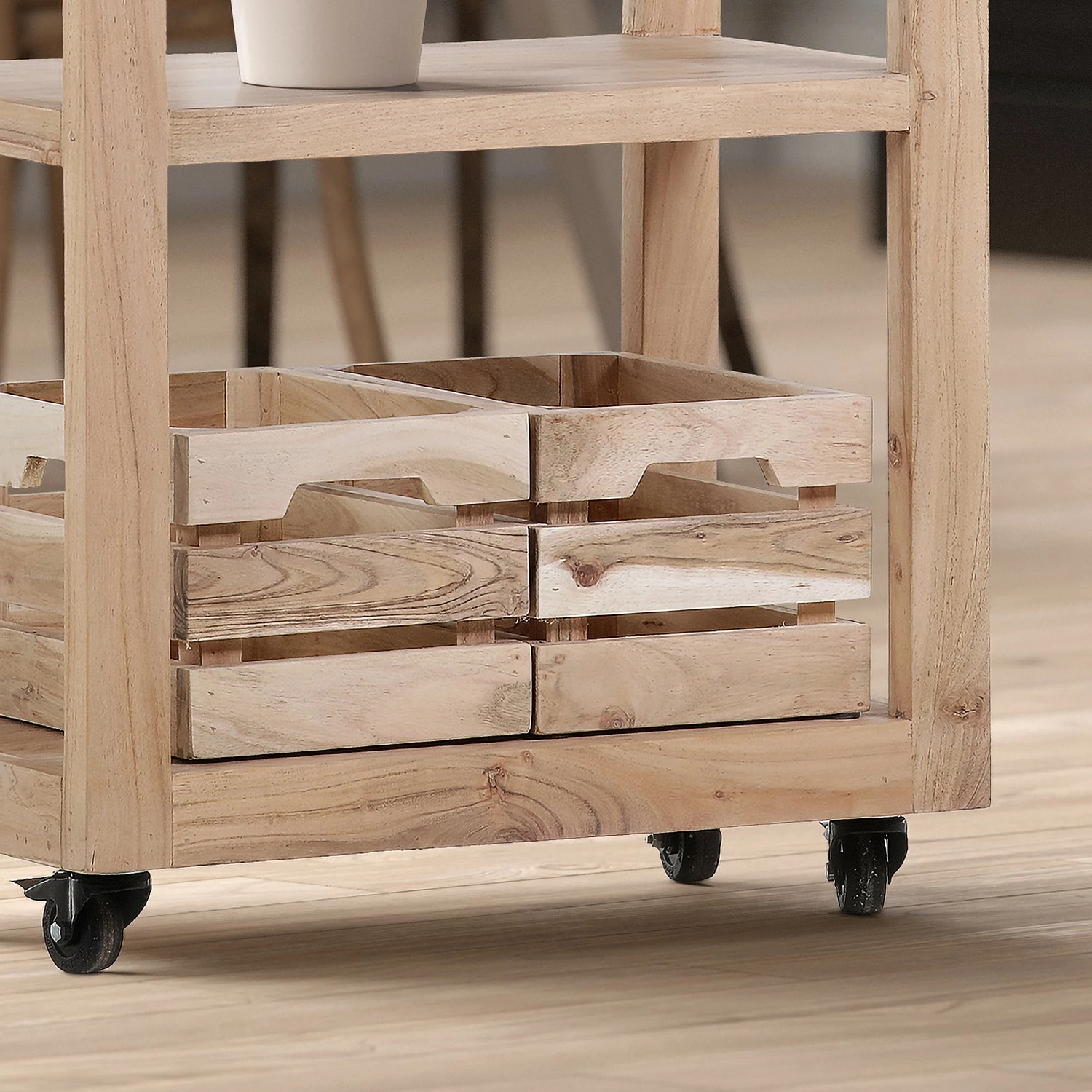 Ars manufacti Servierwagen Sordio II - Akazie massiv 4 Ars manufacti Servierwagen Sordio II - Akazie massiv – Bild 4