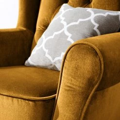 Maison Belfort Ohrensessel Luro Samt - Honig -Wohnzimmermöbel boutique en ligne 1000122215 200528 17210000024 DETAILS P000000001000122215