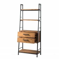 Ars manufacti Regal Atelier IV - Akazie massiv / Metall - Akazie Braun / Anthrazit -Wohnzimmermöbel boutique en ligne 1000123167 180628 09471407 GALLERYIMAGES P000000001000123167