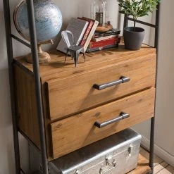 Ars manufacti Regal Atelier IV - Akazie massiv / Metall - Akazie Braun / Anthrazit -Wohnzimmermöbel boutique en ligne 1000123167 180917 101123041 GALLERYIMAGES P000000001000123167