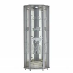 Fredriks Eckvitrine Amalia I - Inkl. Beleuchtung - Silber -Wohnzimmermöbel boutique en ligne 1000123257 190828 17044300050 DETAILS P000000001000123257