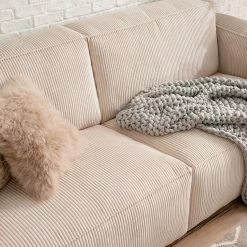 Ars Natura 3-Sitzer Sofa LORALAI - Cordstoff Lola: Creme -Wohnzimmermöbel boutique en ligne 1000123336 180911 09581217 MOOD GALLERYIMAGES P000000001000123336 mood