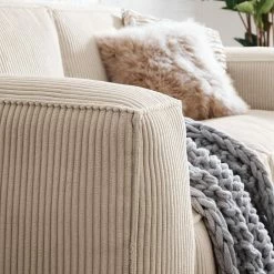 Ars Natura 3-Sitzer Sofa LORALAI - Cordstoff Lola: Creme -Wohnzimmermöbel boutique en ligne 1000123336 180928 15255502 GALLERYIMAGES P000000001000123336